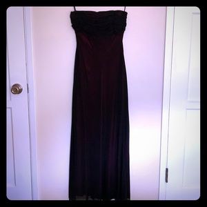 Black and Red Floor Length Dress